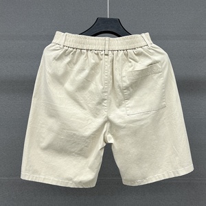 Pantalones Cortos Cargo de Lona para Hombre, Cintura Elástica Media, Estilo Bermuda Informal con Bolsillos - Product Image 2
