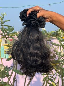 Extensions de cheveux humains ondulés naturels de haute qualité, 12 pouces, double trame, 100% cheveux indiens bruts non traités, sans perte ni nœuds. - Product Image 1