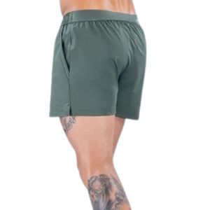 <b>Mens</b> Sage <b>Green</b> Casual <b>Shorts</b> Athletic Running Workout Sports Gym Training Activewear Summer Outdoor Drawstring Knee Length - Product Image 2