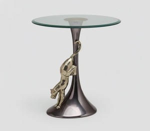 Mesa Auxiliar de Aluminio con Estantes de Vidrio, Multifuncional, Impermeable, Decorativa de Lujo para el Hogar, Oficina, Sala de Estar - Product Image 5