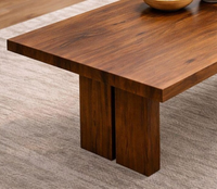 Table à manger en bois massif de noyer, vente en gros d'usine, pour salle à manger, usage intérieur/extérieur, mobilier pour hôtels et maisons, vente en gros OEM
