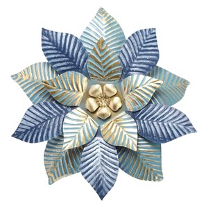 Rustic Metal Flower <b>Wall</b> <b>Decor</b> 3D Iron Floral <b>Wall</b> Art Sculpture for Living Room Garden Outdoor Decoration - Product Image 5