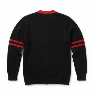 Custom Red Black Embroidered <b>Cardigan</b> Sorority Sweater Knitted V Neck Button Front Varsity Greek Apparel <b>for</b> <b>Men</b> and Women - Product Image 4