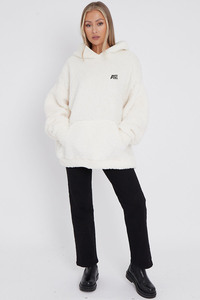Custom <b>Women</b> Teddy Fleece <b>Hoodie</b> Oversized <b>Sherpa</b> Pullover Winter Casual Warm Plush Sweatshirt OEM <b>Women's</b> Hoodies & Sweatshirts - Product Image 1