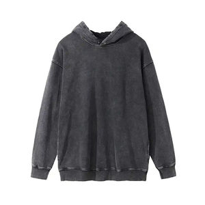 Nouveaux sweats à capuche pour hommes, style streetwear tendance, confortables, respirants, effet délavé, avec logo personnalisé imprimé. - Product Image 1