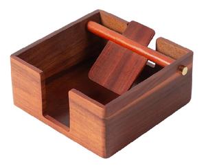 Porta Servilletas de Acacia Natural para Mesa, Dispensador de Servilletas Decorativo, Porta Servilletas para Bebidas, Decoración para Cocina, Hogar y Bar - Product Image 1