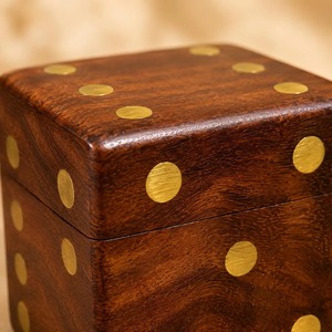 Dado de madera artesanal con diseño minimalista, adorno decorativo para el hogar, para sala de estar, dado rectangular, caja de almacenamiento deportiva, caja para dados - Product Image 6