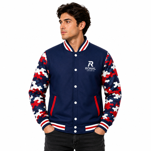 Wholesale Customized Logo Fashion Street Clothing <b>Men's</b> <b>Baseball</b> <b>Jacket</b> Designer Clothing <b>Men's</b> Street Style Campus <b>Jacket</b> - Product Image 3