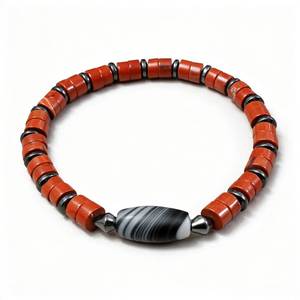 Bracelet extensible en perles de résine de haute qualité, bijoux de mode en gros - Product Image 1