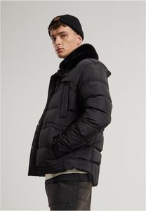 Men's Winter <b>Hooded</b> Puffer <b>Jacket</b> Thick Filled Windproof Zipper Closure Casual Style Faux <b>Fur</b> Lining Polyester 2027 - Product Image 2