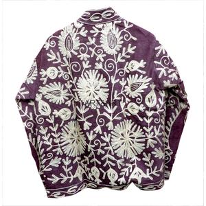 เสื้อแจ็คเก็ตผ้าคอร์ดูรอยปักลายดอกไม้สไตล์ซูซานีสำหรับผู้หญิง คอจีน น้ำหนักเบา เหมาะสำหรับฤดูใบไม้ร่วงและฤดูหนาว แฟชั่นผ้าฝ้าย - Product Image 5