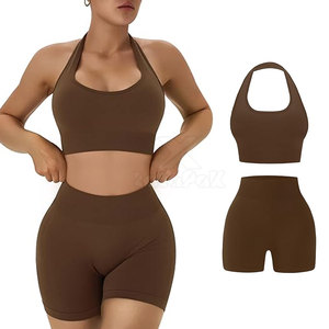 Conjunto de 2 Piezas para Mujer: Shorts de Yoga y Top Deportivo, Tela Suave, Alta Elasticidad, Ajuste Cómodo, Antibacterial, Secado Rápido - Product Image 6