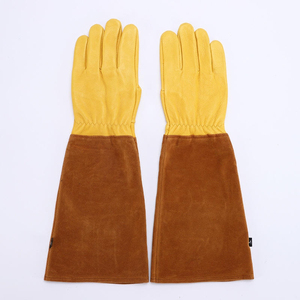Hot Sale Goatskin Cow Leather Made Beekeeping <b>Gloves</b> Vented Long Sleeves Anti-bee Safety <b>Gloves</b> In High Quality - Product Image 3