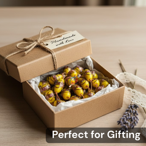 Cuentas Sueltas de Vidrio Amarillo Hechas a Mano, Hebra de 8 Pulgadas |   Cuentas Decorativas con Patrón de Pastel de Boda en Múltiples Formas |   Manualidades - Product Image 5