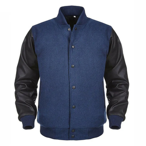 OEM/ODM Men's <b>Lightweight</b> <b>Long</b> Sleeve Varsity Baseball Letterman Winter <b>Coat</b> Bomber Jacket High Street Style Front Logo Position - Product Image 6