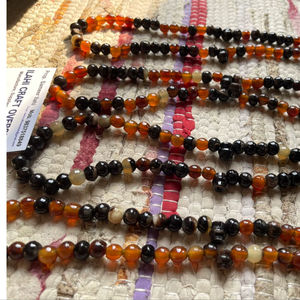 Tasbih/Misbaha de 99 cuentas de cuerno de búfalo redondo pulido, rústico, islámico, moderno, ecológico, religioso de ILAHI, Uttar Pradesh - Product Image 1