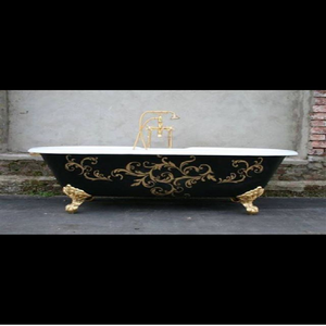 Baignoire antique en bronze avec gravures culturelles détaillées et pieds sculptés, disponible à prix de gros. - Product Image 4