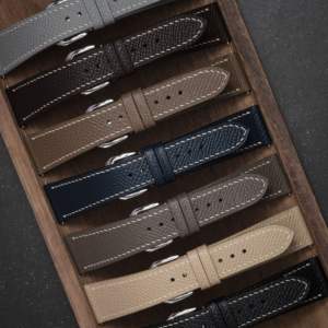 Bracelet de montre en cuir de veau Epsom multicolore pour l'exportation mondiale, avec logo personnalisé, taille et longueur sur mesure, production en usine de luxe - Product Image 1