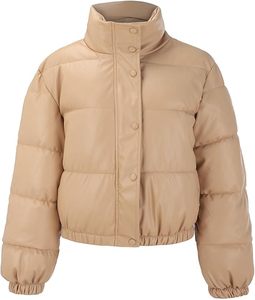 Chaqueta Corta de Invierno/Primavera para Mujer, Talla Grande, Personalizada, con Logotipo Tejido, Cuello Alto, Cálida - Product Image 5