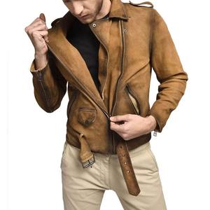 Veste en cuir de vache pour homme, vente en gros, hiver, haute qualité, logo personnalisé sur le devant, col montant, coupe-vent, respirante, couleur personnalisée - Product Image 6