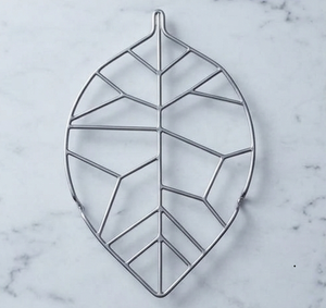 Sous-plat Moderne en Acier Inoxydable en Forme de Feuille, Support Anti-Chaleur pour Casseroles, Protection Thermique pour Table à Manger - Product Image 2