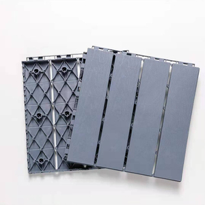 Dalles de sol extérieures pour balcon, revêtement de terrasse emboîtable, revêtement de sol en vinyle plastique à texture bois PP - Product Image 3