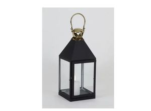 Modern Decorative Metal <b>Lantern</b> Set Golden Finish Featuring Intricate Moroccan Moorish-inspired Patterns Glass Panel Handmade - Product Image 4