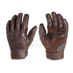 Gants de moto élégants en cuir souple, tissu léger et durable pour hommes - Product Image 6