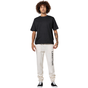 Customized <b>Mens</b> Leg Print <b>Trousers</b> Minimal Streetwear Pants <b>Elastic</b> Waist Relaxed Fit Cuffed Bottom OEM Garment Factory Supplier - Product Image 2