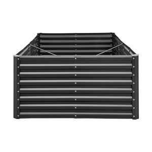 <b>Large</b> Outdoor Galvanized Metal Planter Garden Bed 8 X 4 X 2 ft Open Bottom Design Garden Box <b>Pots</b> - Product Image 5