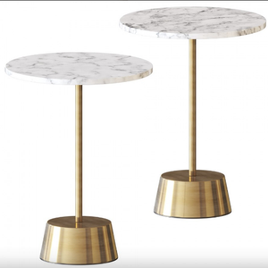 Mesa de Centro Moderna Decorativa con Tapa de Madera y Metal para Sala de Estar, Muebles para Hotel, Mesa Auxiliar Plateada - Product Image 1