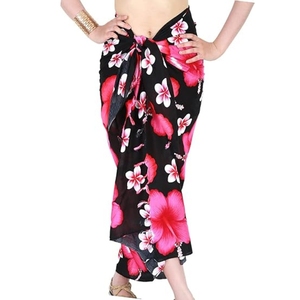 Womens Beach Pareos <b>Sarong</b> Sheer Long Swimsuit Cover Ups Bikini Wrap Skirt - Product Image 2