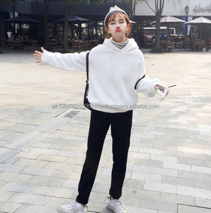 Taille asiatique unisexe hommes 100% polyester polaire pas cher OEM blanc personnaliser Logo lâche sweat à capuche sweats à capuche - Product Image 2