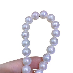 9-10mm Freshwater Pearl <b>Necklace</b> with S925 <b>Silver</b> Near Mother's <b>Chain</b> Lock Finished Bone <b>Chain</b> Mother's Day Gift - Product Image 5