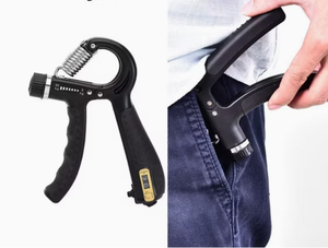 Entrenador de Fuerza de Agarre Ajustable con Mango de Plástico Negro y Contador Digital para Ejercicios de Fitness - Product Image 1
