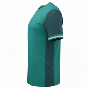 Men's Green Crew Neck Soccer Jersey Short Sleeve Moisture Wicking Polyester Training Apparel Regular Fit All Seasons - Product Image 2
