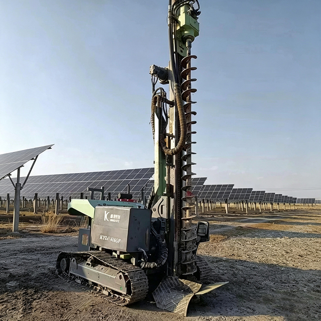 70kW Crawler Hydraulic DTH Drill Rig 90-400mm for Solar Pile Foundation Drilling