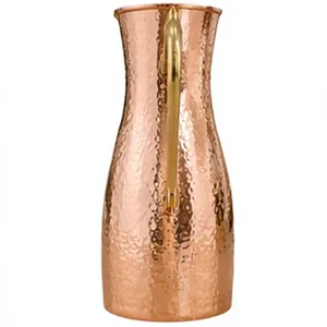 Mug en cuivre martelé avec poignée en laiton, style vintage, vaisselle artisanale pour la table, écologique, réutilisable, gourde en cuivre - Product Image 5