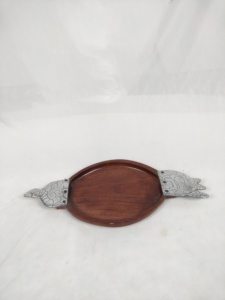 Wood Crafts Tray For <b>Tea</b> <b>Sets</b> Fruit Display And Designer Wooden Tray With High Quality Tray Finish For - Product Image 3