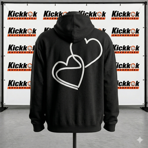 Sweat-shirt à capuche doublé pour homme KickkOk, 100% coton, molleton français, coupe classique, noir uni, respirant, vêtements décontractés pour l'hiver - Product Image 3