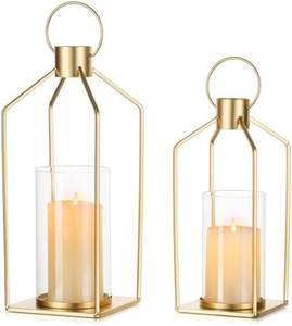 Farol de metal hecho a mano para decoración artesanal del hogar que ofrece detalles artesanales únicos y un cálido brillo decorativo. - Product Image 6