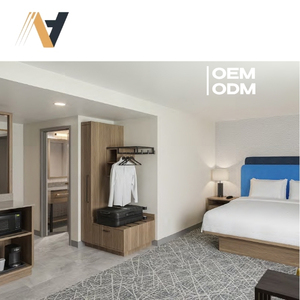 Hospitality Project Hampton Inn Hotel Brand - Veneer Finish MDF + Laminate + Melamine Bedroom Sets From Vietnam Factory - Product Image 3