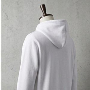 Sudadera con Capucha Unisex Blanca, 100% Algodón, Corte Regular, Informal, Tejida, Invierno, Color Sólido, Impresión Digital, Ecológica - Product Image 5