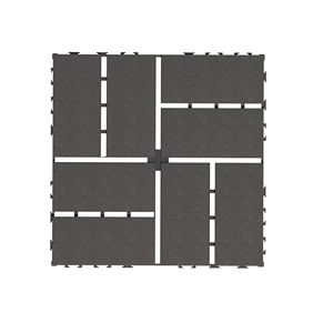 44 Pack Plastic <b>Interlocking</b> Deck <b>Tiles</b> 12\"x12\" Square Waterproof Outdoor Patio Decking <b>Tiles</b> for All Weather Use - Product Image 2