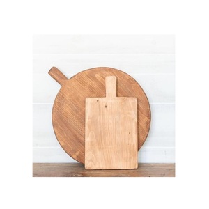 Planche à découper en bois rustique naturel, faite à la main, solide, pour la cuisine, planche de service avec poignée pour la maison et les cuisiniers professionnels - Product Image 3
