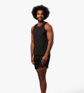 Débardeur d'été noir sans manches pour hommes, style décontracté et fitness, vente en gros - Product Image 6
