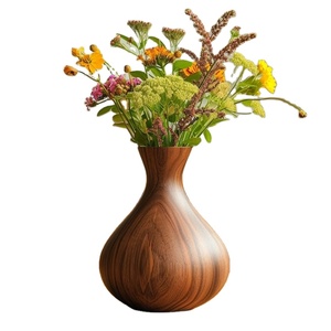 Pot de fleurs en bois extérieur souhaitant bien jardinière arrière-cour décor de jardin jardinières créatives en bois écorce de sapin pots de fleurs jardin - Product Image 1
