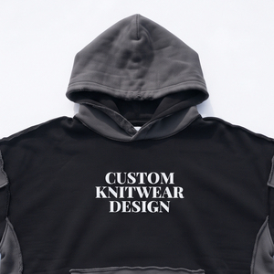 Ensemble de survêtements Hip Hop unisexe de haute qualité, écologiques, à bords bruts, en molleton 440 g/m², avec sweat à capuche effet vieilli et pantalon évasé - Product Image 3