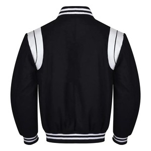 Wholesale Custom Men Baseball Jacket Heavyweight Chenille Embroidery Lettering Hip Hop <b>Quilted</b> 100 <b>Wool</b> Varsity Manufacturer - Product Image 3
