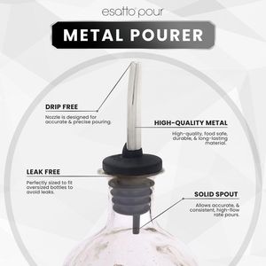 Set di 6 Beccucci Versatori in Metallo per Bottiglie di Grandi Dimensioni con Tappi Antipolvere per Macchine Dosatrici per Proteggere da Sporco e Detriti - Product Image 2